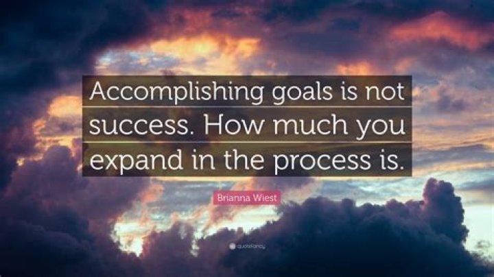 In accomplishing your goals?
