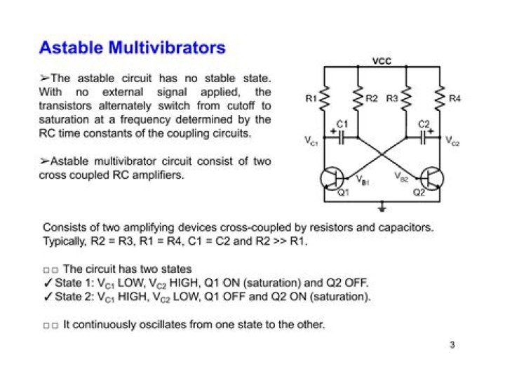 In an astable multivibrator the amplifying elements are?