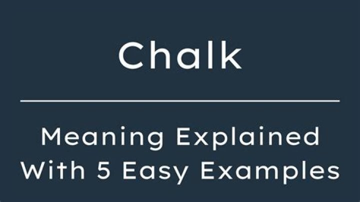 In chalk talk meaning?
