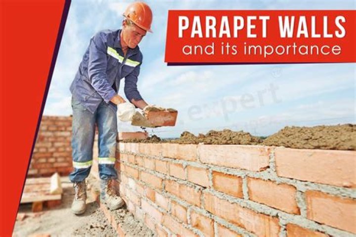 In construction what is a parapet?