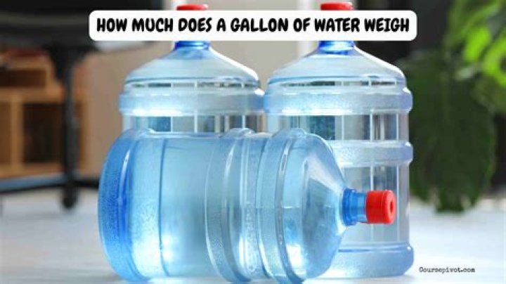 In how much does a gallon of water weigh?