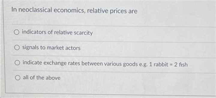 In neoclassical economics relative prices are?