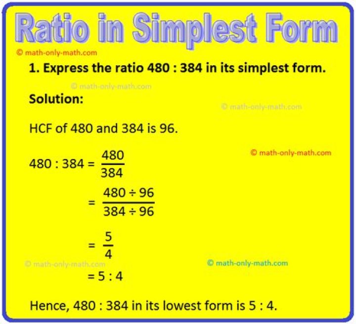 In simplest form ratio?