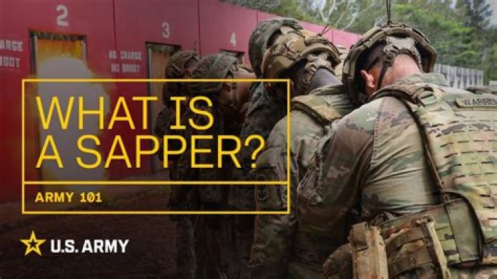 In the army what is a sapper?