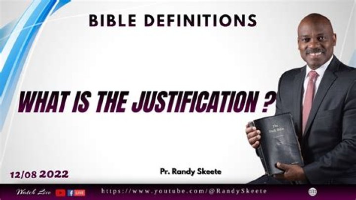 In the bible what is justification?