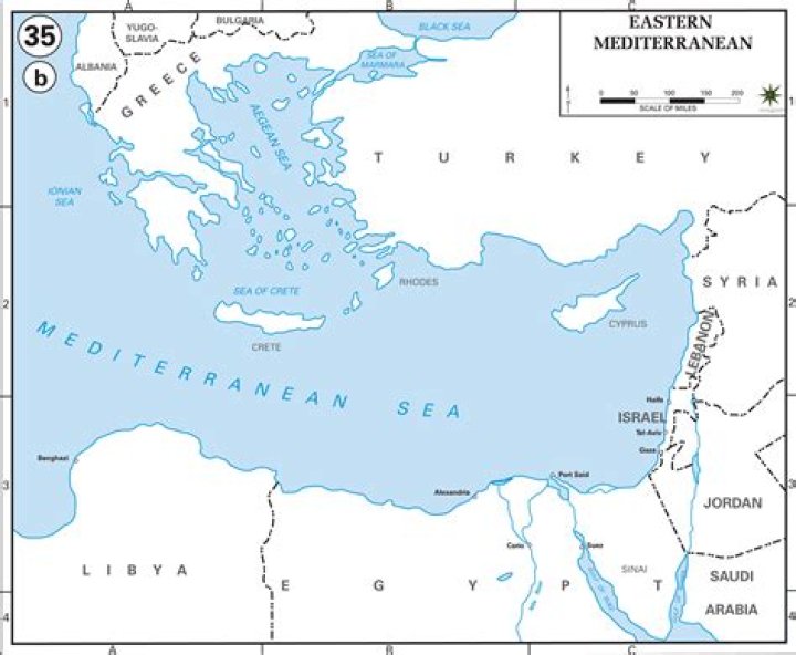 In the eastern mediterranean?