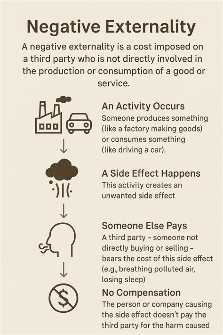 In the presence of a negative externality?