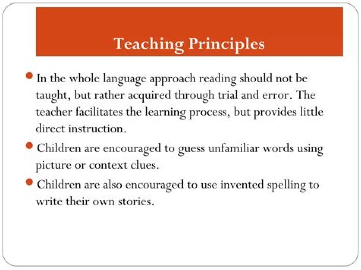 In the whole language approach?