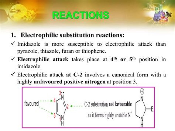 In thiazole electrophilic substitution occurs at?