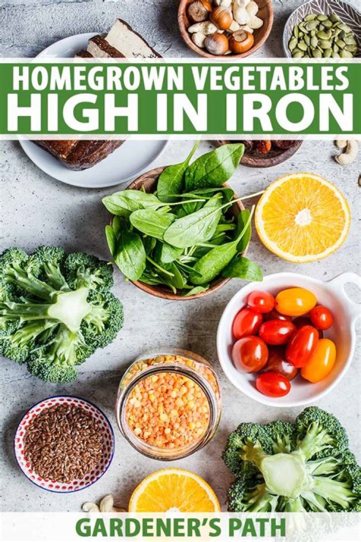 In what vegetables is iron high?