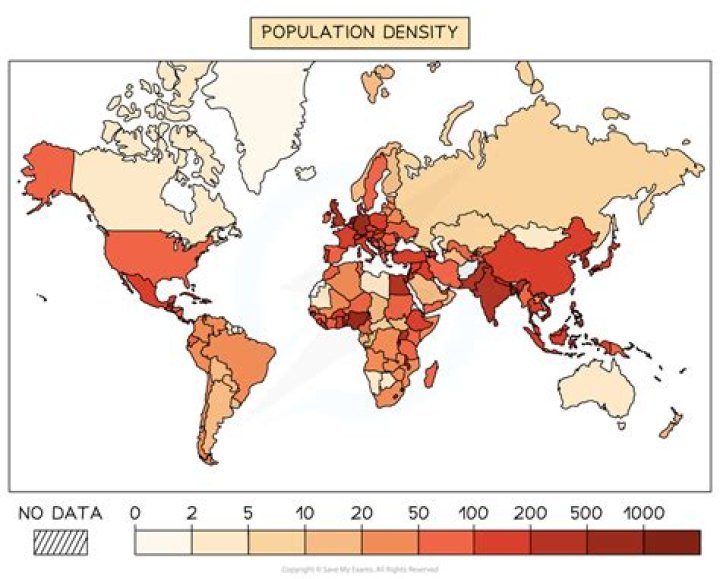 In which country population density is highest?