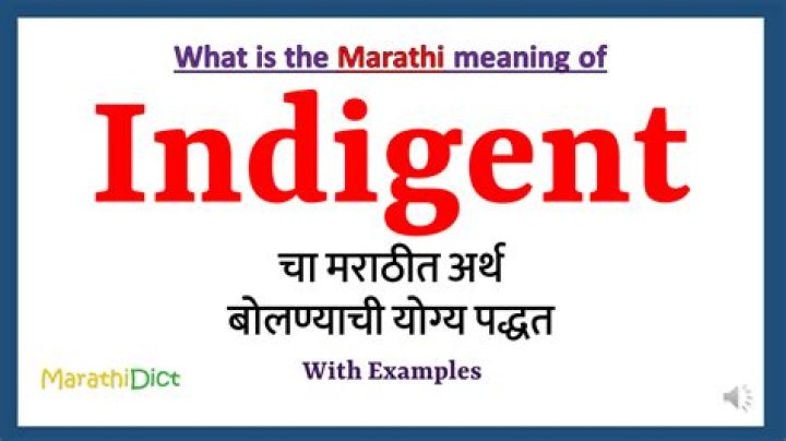 Indigent in a sentence?