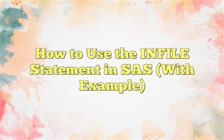 Infile statement in sas?