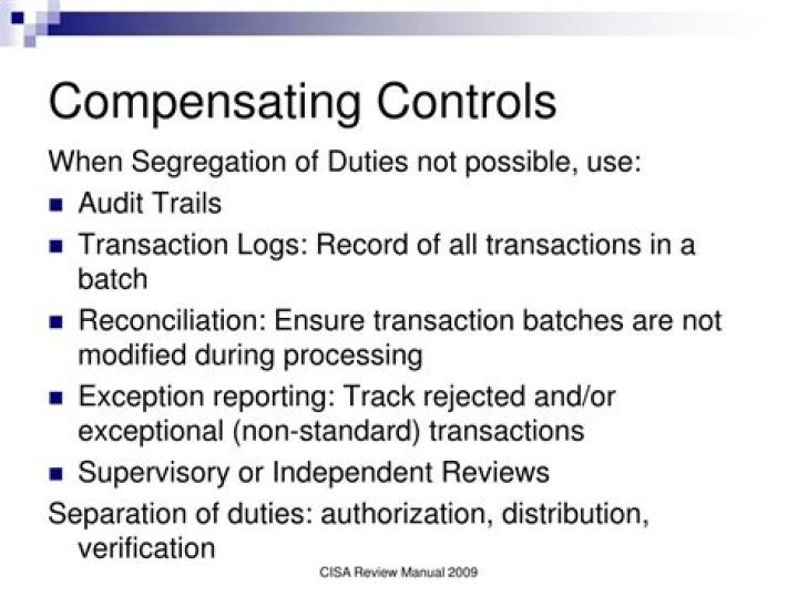 Is a compensating control?