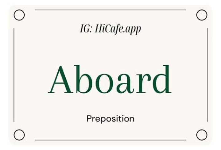 Is aboard a preposition?