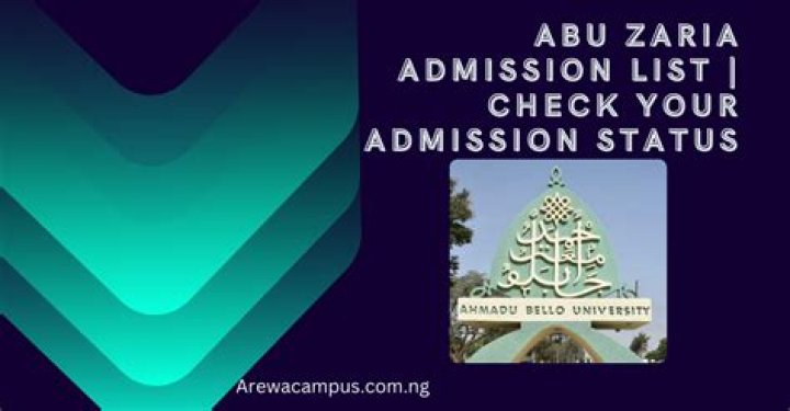 Is abu zaria admission list out?