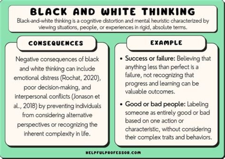 Is black and white thinking?