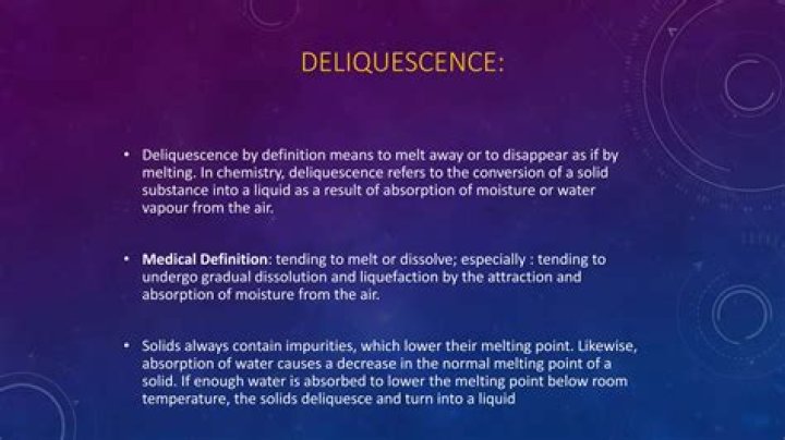 Is deliquescence a chemical?