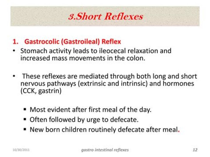 Is gastrocolic reflex bad?