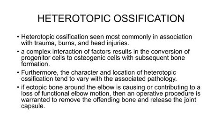 Is heterotopic ossification common?