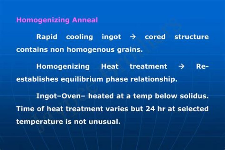 Is homogenizing heat treatment?