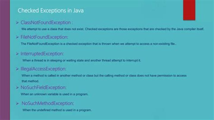 Is illegalstateexception a checked exception?