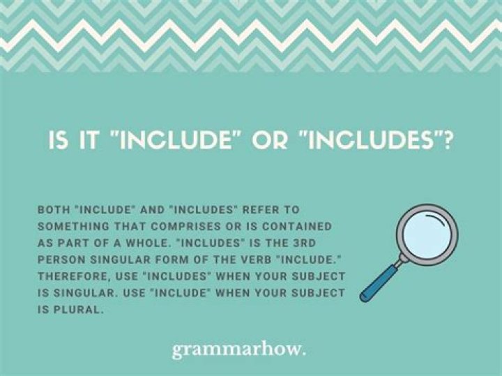 Is it include or includes?