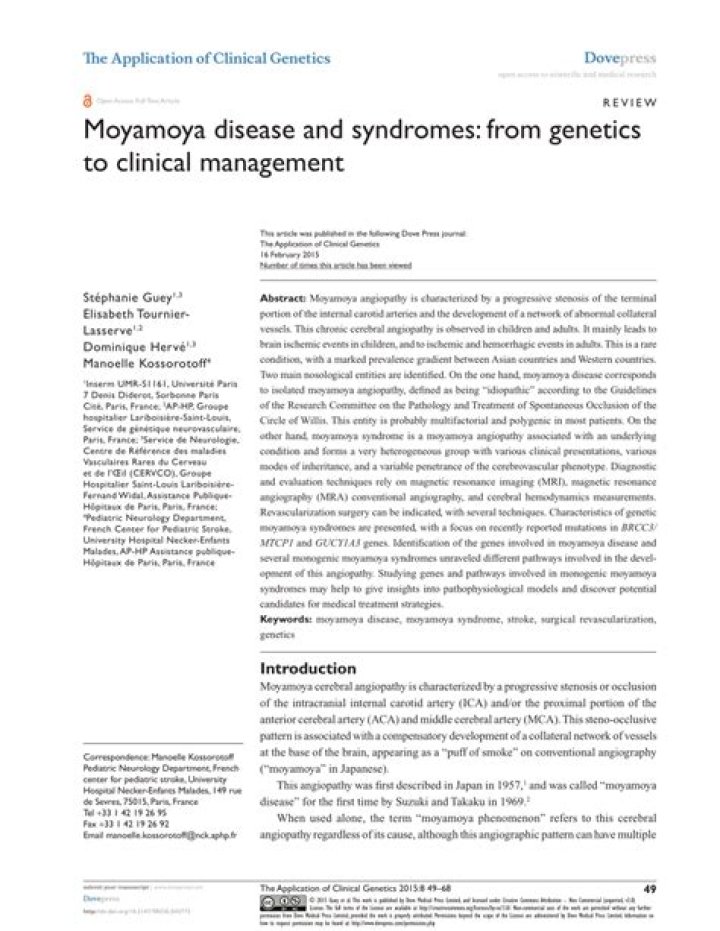 Is moyamoya disease hereditary?