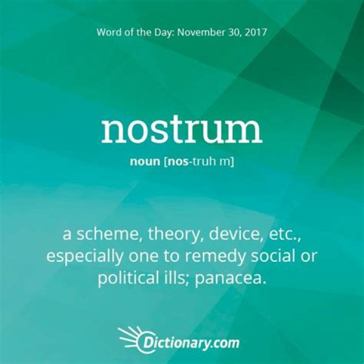 Is nostrum a english word?