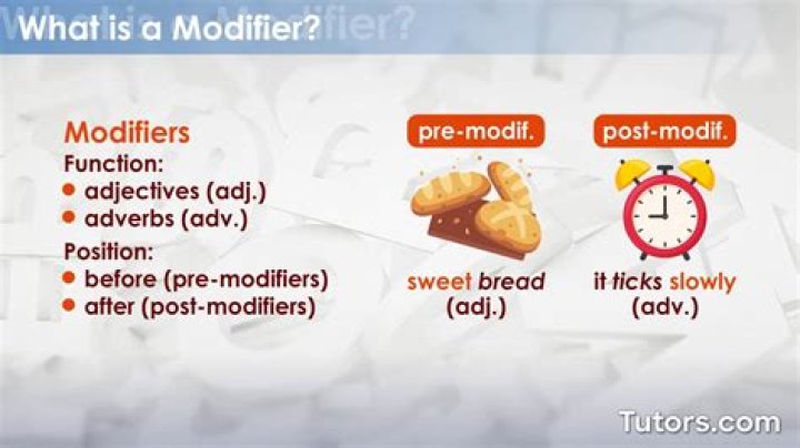 Is noun a modifiers?