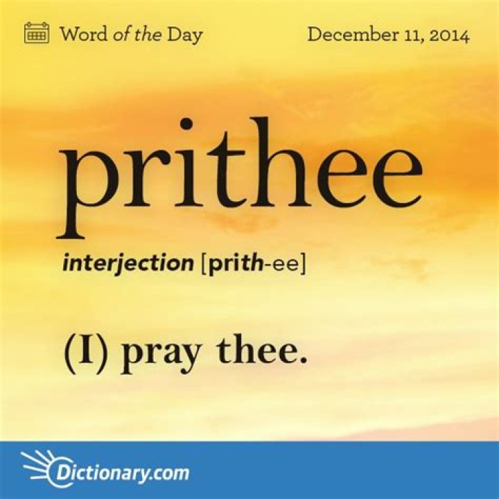 Is prithee an english word?