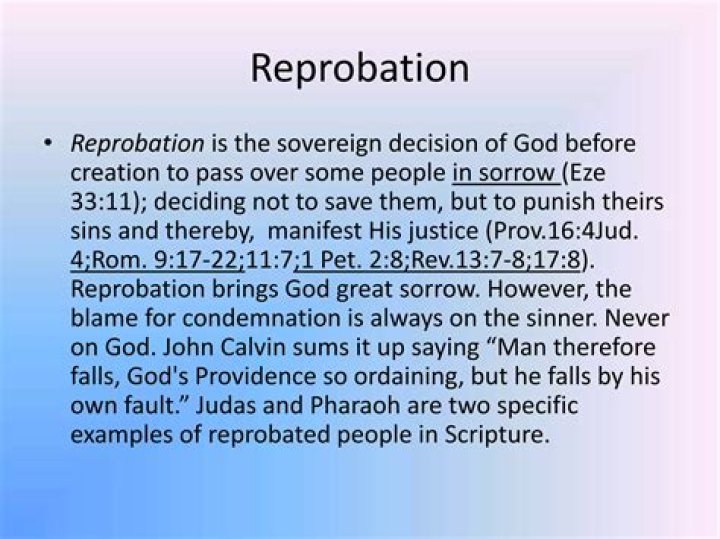 Is reprobation a word?