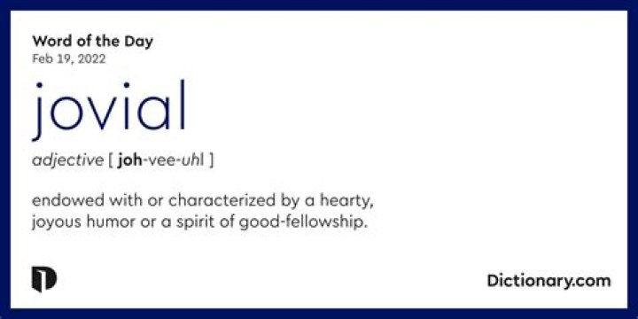 Is the definition of jovial?