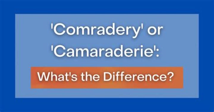 Is there a difference between comradery and camaraderie?