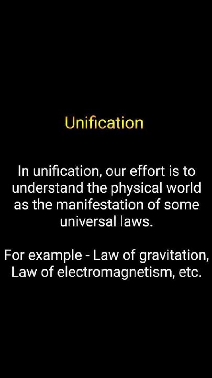 Is unification and reduction in physics?