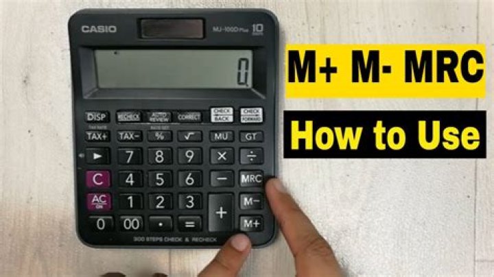 On a calculator what does mrc mean?