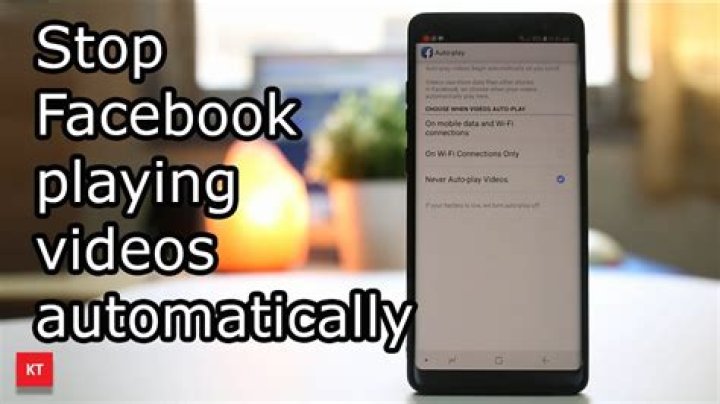 On facebook how to stop videos playing automatically?