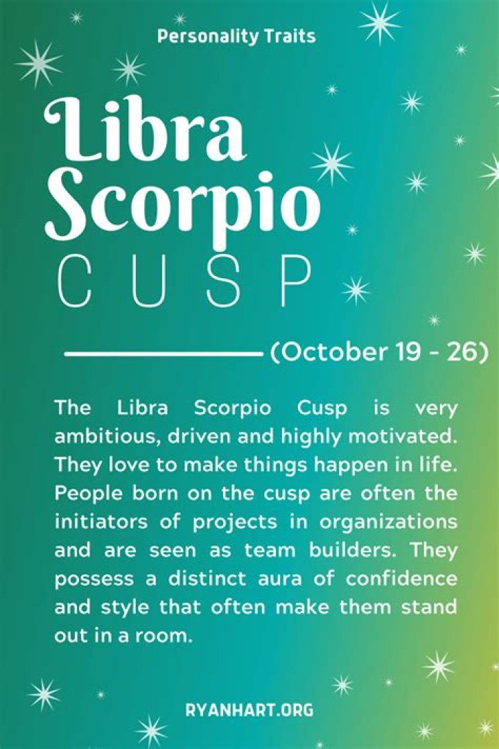 On the cusp of libra and scorpio?