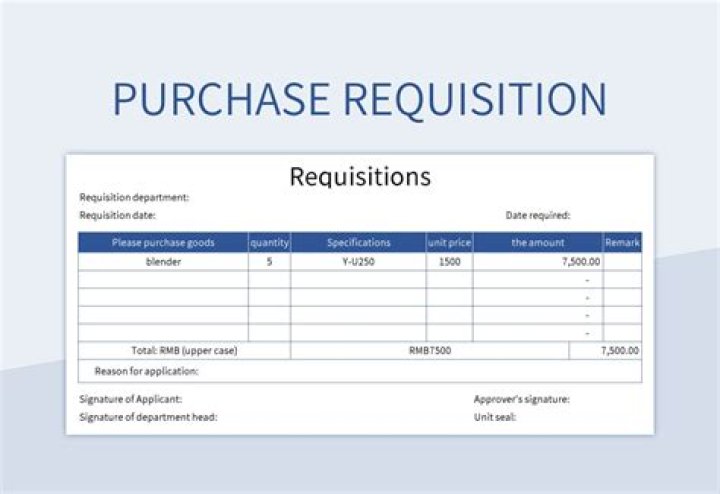 On the purchase requisition?