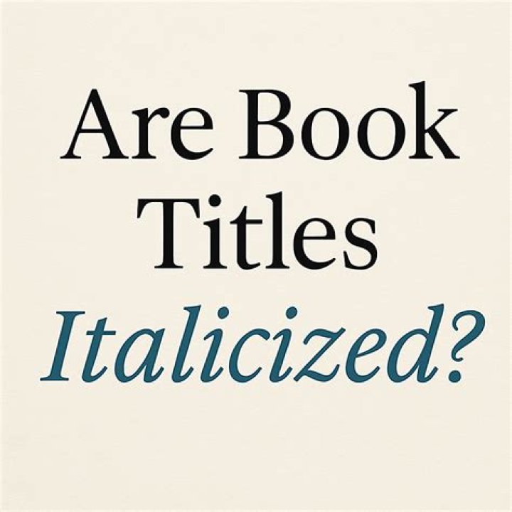 Should an act be italicized?