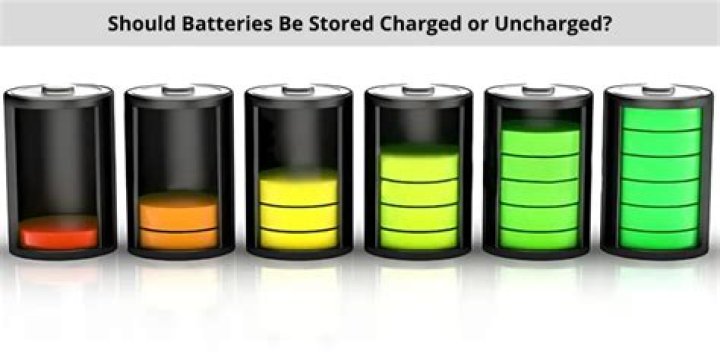 Should batteries be stored charged or uncharged?
