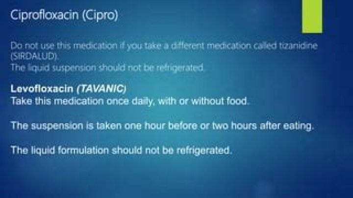 Should ciprofloxacin be taken with or without food?