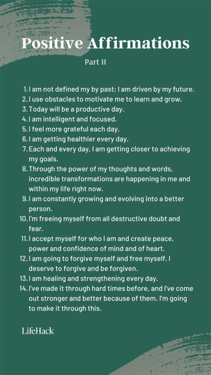 Should i do positive affirmations?
