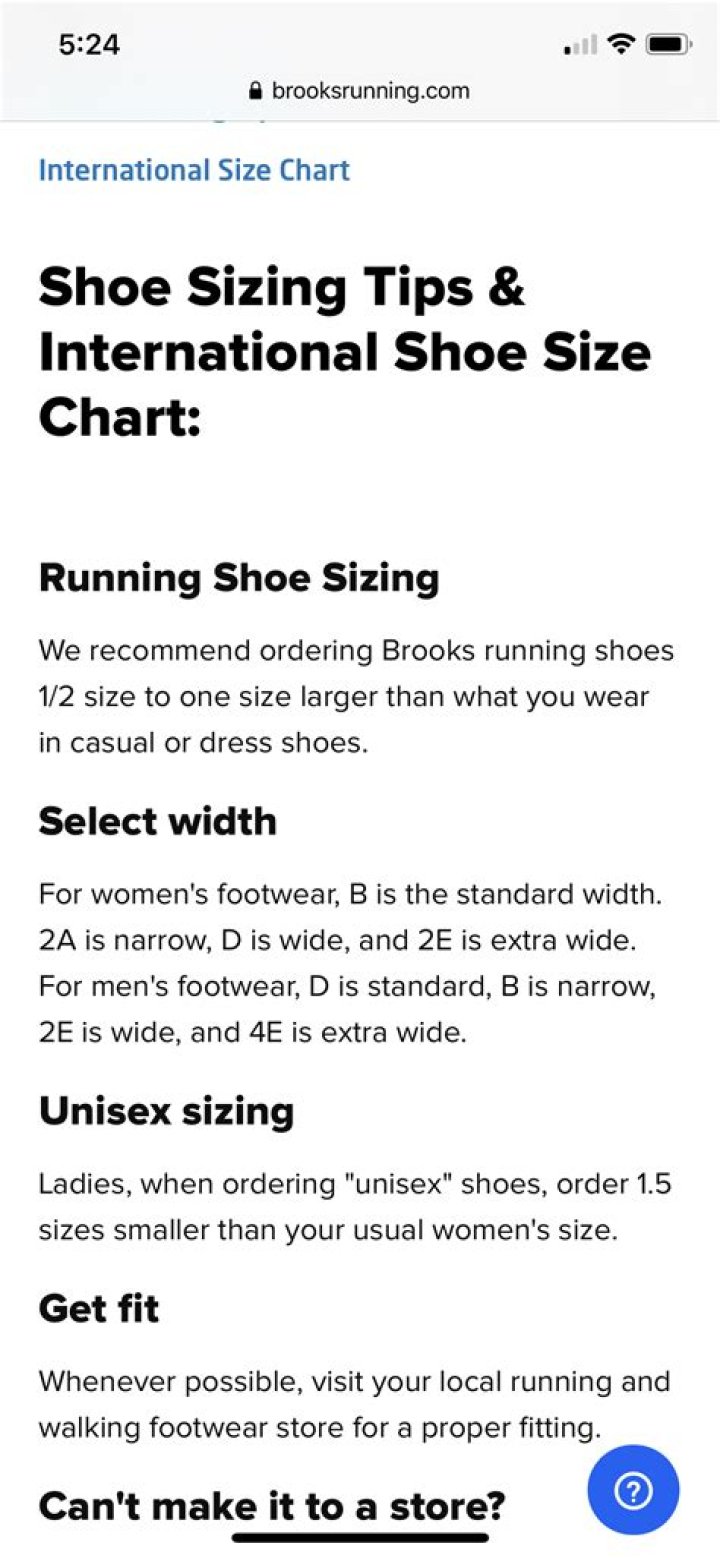 Should i size up in brooks running shoes?