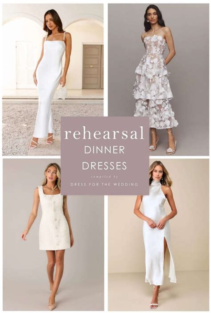 Should the bride wear white to the rehearsal dinner?