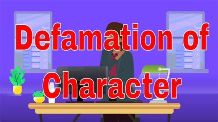 Was does defamation mean?