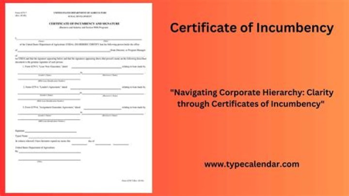 Was ist das certificate of incumbency?