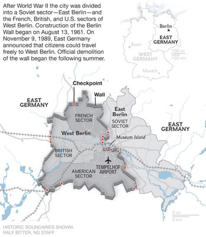 Was the berlin wall a superimposed boundary?
