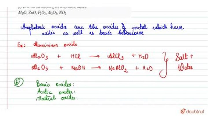What are amphoteric oxides give two examples?