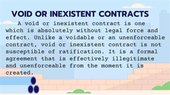 What are inexistent contracts?